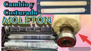 👨‍👦‍👦Como cambiar y Costurar  MOLETÓN de Heidelberg Gto-46