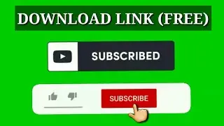 Green Screen Subscribe and Bell Icon that MUST WATCH by everyone. Green Screen Subscribe Button.