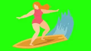 Surfer Green Screen