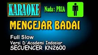 MENGEJAR BADAI Versi Slow [Karaoke Nada Pria]