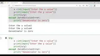 Python Fundamentals: Exceptions: try, except, handling multiple exceptions, use of else and finally