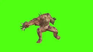 Zombie Mutant Green Screen