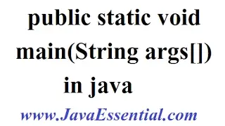 public static void main(String args[]) in Java with example