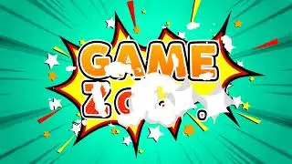 Game Zone Text Pop Art Style Comic Expression on Green Screen Background Video