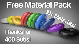Free C4D Glossy Material Pack! | Thanks for 400 Subs!