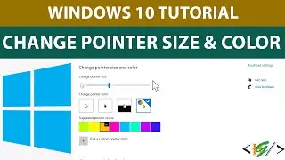 How To Change Mouse Pointer Color and Size in Windows 10 | Increase Cursor Size