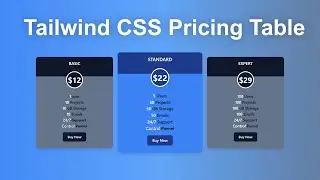 How to Create Pricing Table with Tailwind CSS for Beginners | Tailwind Tutorial Make Price Plan Page