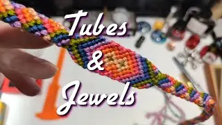 Tubes and Jewels Friendship Bracelet Tutorial tube