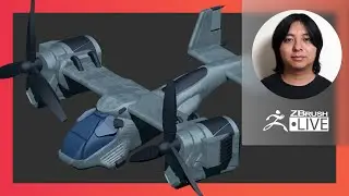 ZBrush 2021.7 Premiere Week - LIVE Look Into the New Version! SF Aircraft Model - Daisuke Narukawa