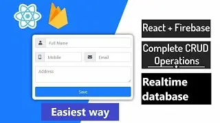 React Native Firebase Realtime Database Create Read Update Delete data