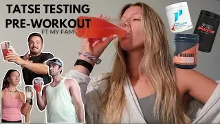 Taste Testing Natural Pre-Workout with my Fam! | Propello Life, PWRDS, & 1st Phorm (it's a fun one)