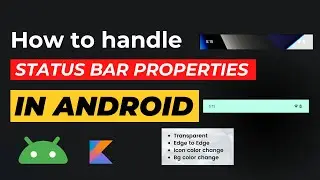 How to change status bar icon and background color in android | Transparent status bar in andorid