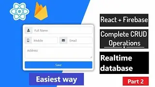 React Native Firebase Realtime Database Create Read Update Delete data