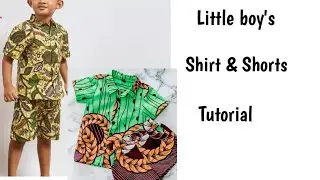 How to cut a little boys button down shirt | Tutorial on little boys  button down shirt and shorts .