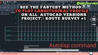 How i Create LONGITUDINAL PROFILE in AutoCAD || Route Survey Road profile for beginners