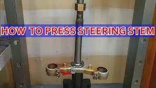 How To Press Steering Stem Out And In Motorcycle Triple Clamp