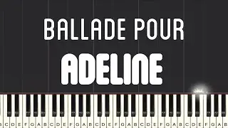 Richard Clayderman - Ballade Pour Adeline Piano Tutorial | Medium