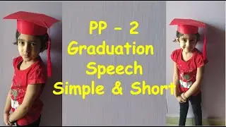 UKG Graduation day speech by Aaradhya Nilesh || Simple and easy graduation day speech for kids