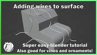 Adding wires which conform to any surface in Blender, quick and easy tutorial!