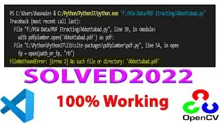 FileNotFoundError Errno 2 No such file or directory: | VSCode Error | Python Error FileNotFoundError