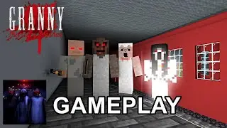 GRANNY 4 MORTUARY MADNESS TRAIN ESCAPE MINECRAFT GAMEPLAY