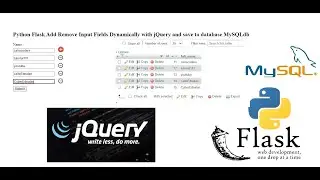 Python Flask Add Remove Input Fields Dynamically with jQuery and save to database MySQLdb