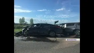 На трассе Красноярск-Железногорск в лобовом ДТП погибли 2 человека