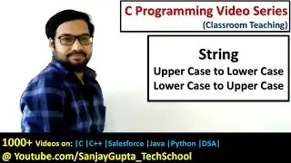 Convert upper case into lower case and lower case into upper case in String in C language