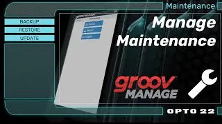 groov Manage: Maintenance