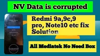 Redmi 9a,9c,Note10 android Phone after Update NV Data is Corrupted / Auto Recovery Mode fix Solution