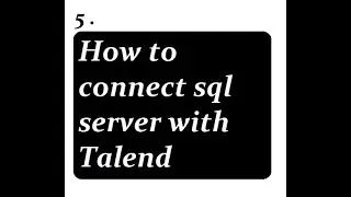 How to connect sql server with Talend