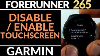 How to Turn Off / On Touchscreen on Garmin Forerunner 265