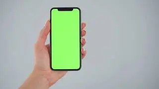 Green Screen | Chroma Key | female hands holding a smartphone with a green screen | 4K | HD