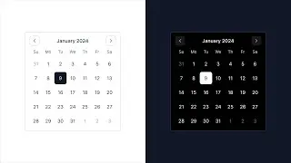UI Design - Shadcn/UI to Figma Design System Component Calendar