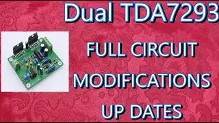 Dual TDA7293.  Full circuit diagram, modifications.