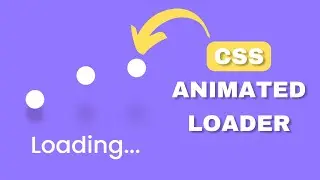 How to make a Loader in HTML & CSS | Css Dots Animation  | Website Loading Animation