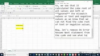 Use of On Error Resume Next statement in Excel VBA