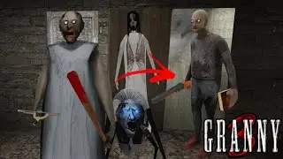 Granny and Grandpa has double weapon in hand in Granny 3 New Update with Angelene spider