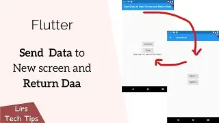 Flutter: Send Data to New Screen and Return Data