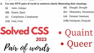 CSS 2023 solved precise and composition | Quaint & Queer  #css2023 #csspreciandcompositionpaper