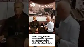ATATÜRK HEYKELİYLE KONUŞAN ADAM!