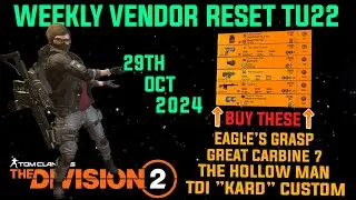 The Division 2 | First Week of TU22 Vendor Reset is GREAT | October 29th 2024