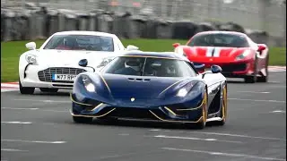 Best of Supercar Accelerations on TRACK - Flybys and Loud sounds!