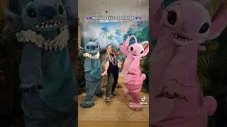 I met Stitch and Angel at Disney HQ in London! They are adorable! #shorts #disney #london #ad #love