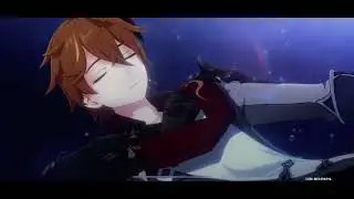 Genshin impact. Main plot cutscene. Seems Childe is gonna return leveled up next time