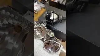Установка линзы в рефлекторную оптику через гайку. Mitsubishi