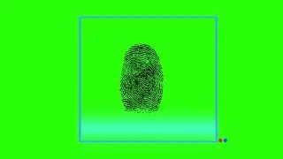 Thumb print scan green screen video effect