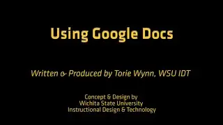 How-to Use Google Docs