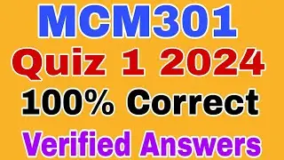 Mcm301 Quiz no 1 2024 || Mcm301 Quiz 1 2024 || Mcm301 quiz 1 spring 2024 || Mcm301 Quiz 1 2024