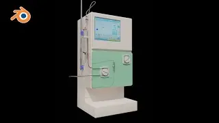 Created with Blender - Dialysis Machine | Timelapse